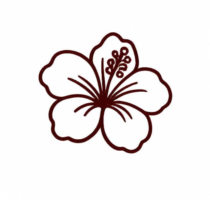 Icona tropical flower- trasp